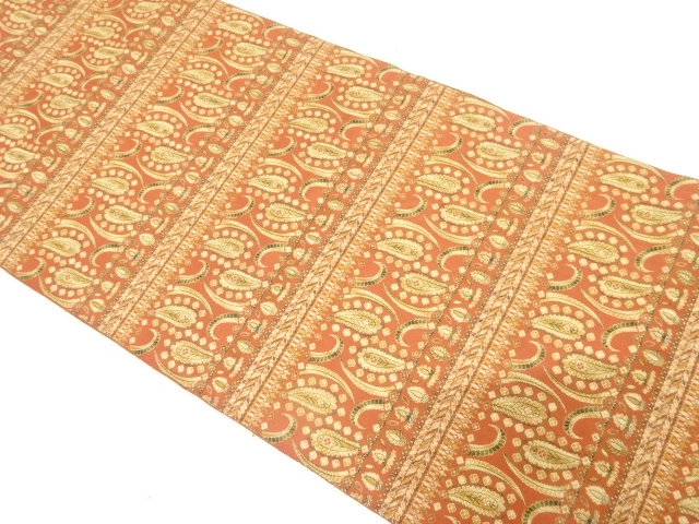 JAPANESE NAGOYA OBI / CHIKUZEN HAKATA / WOVEN STRIPE